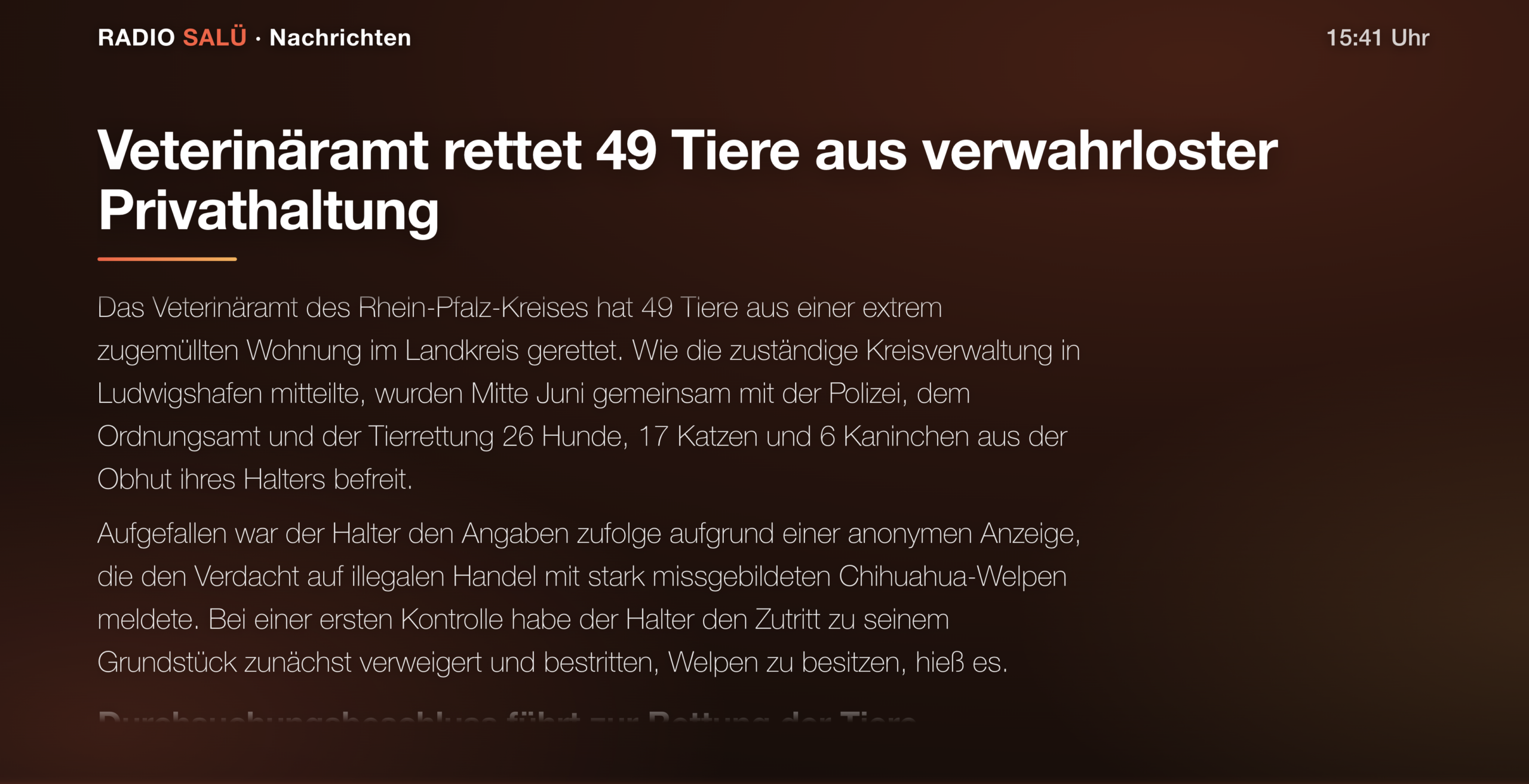 Regionale RSS Nachrichten im Wartezimmer-TV