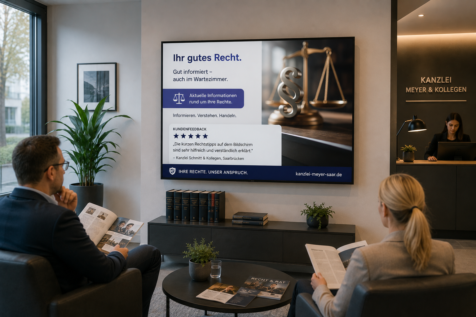 Digital Signage für Unternehmen und Empfangsbereiche